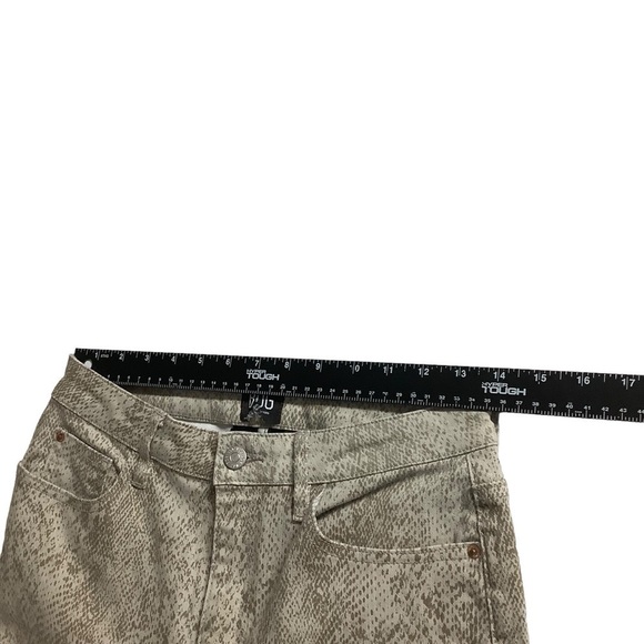 BDG Jeans Sz 28 Kick-flare High-rise Cropped  Snakeskin Print Distressed Hem - Picture 4 of 6